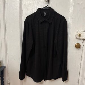 Forever 21 Sheer Black Button-Up Shirt